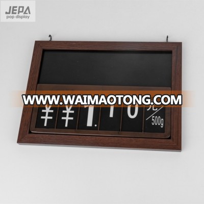 Free Samples Plastic Supermarket Display Hanging Flip Chart For Retail