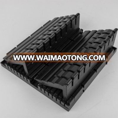 New Arrival Plastic Supermarket Display Black Cross Board Riser For Fresh And Chilled