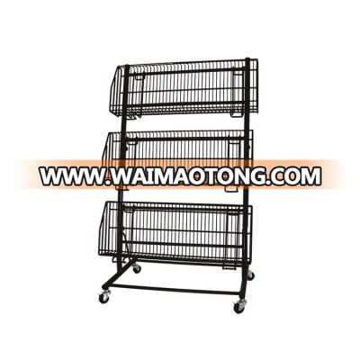 Free Samples Supermarket Equipment Metal Wire Mesh Storage Basket For Retail